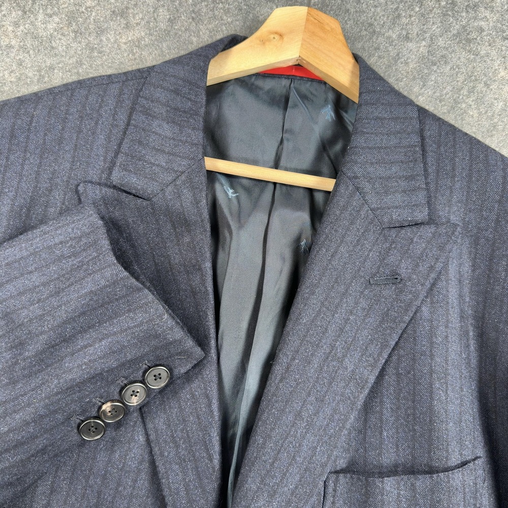 Isaia Blazer Mens 56 EUR 44 US Gray Herringbone Wool Cashmere Tweed Made Italy